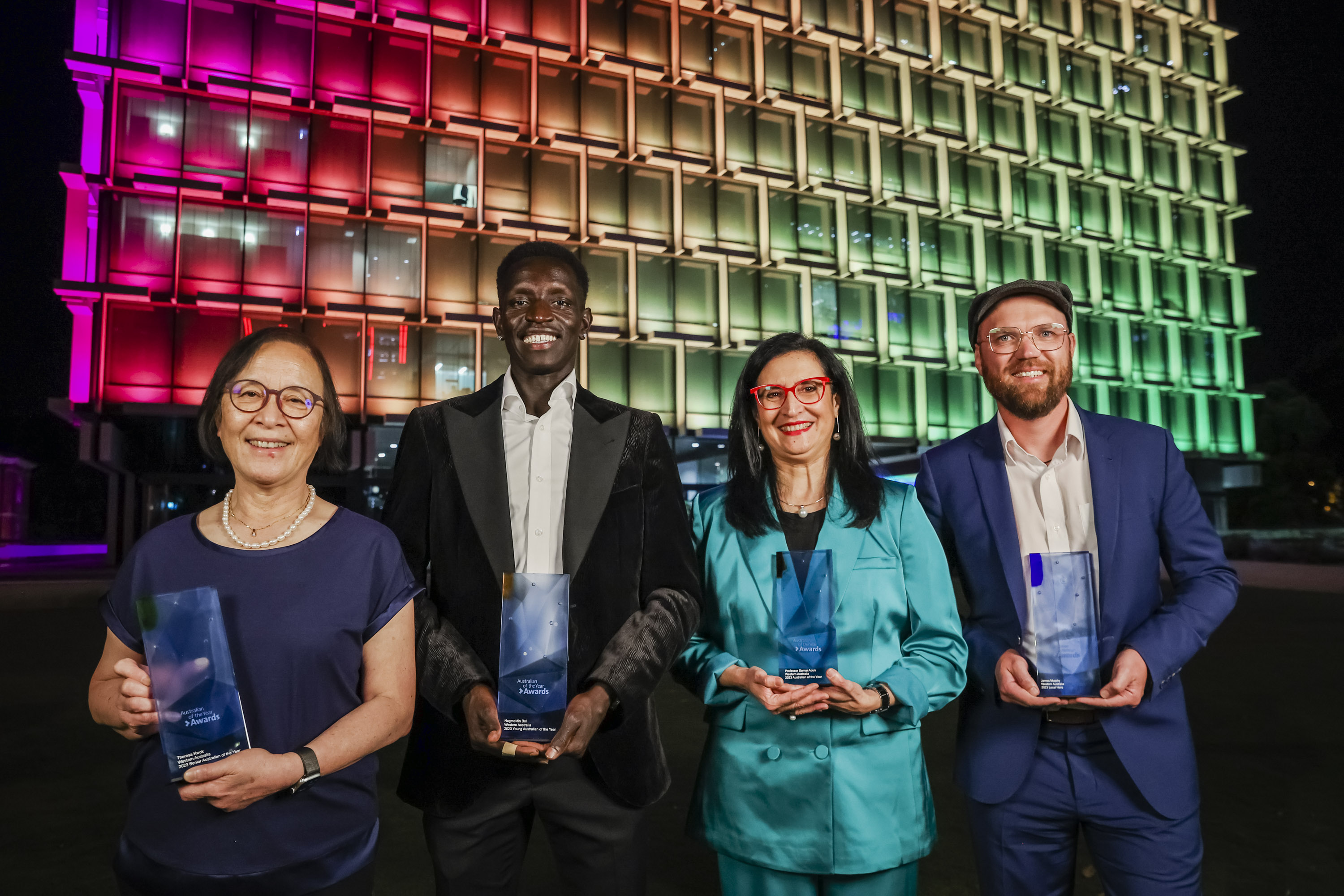 Photo of Theresa Kwok, Peter Bol, Samar Aoun and Jimmy Murphy