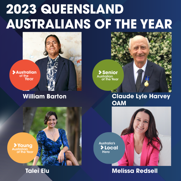 Tile of 2023 Qld Australian of the Year recipients