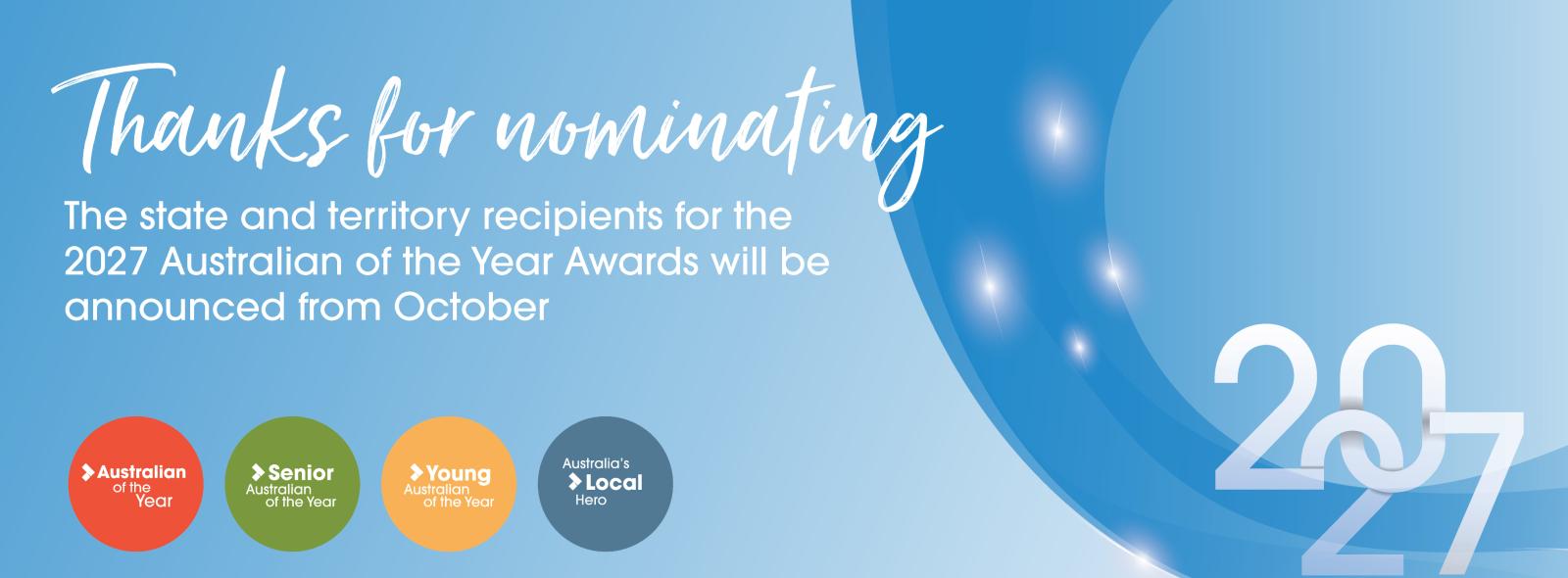 THANKS FOR NOMINATING